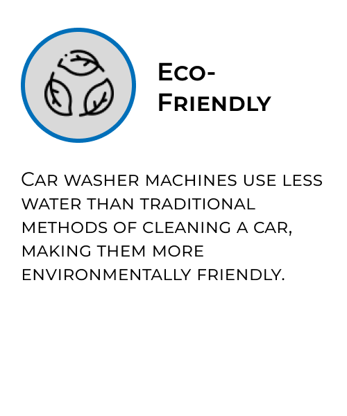 Car washer machines use less water