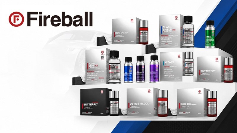 Fireball ceramic coatings and professional automotive protection products