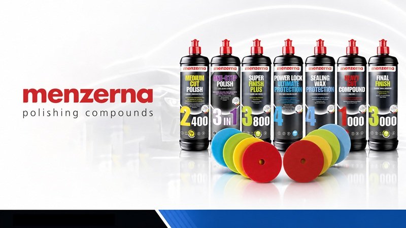 Menzerna polishing compounds, polishes and detailing pads